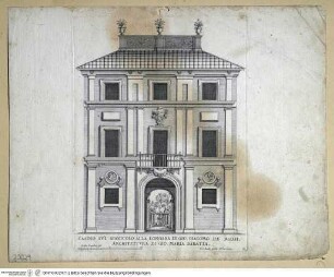 Tafel 61: "Casino sul Gianicolo alla Longara di Gio. Giacomo de' Rossi, Architettura di Gio. Maria Baratta" - Blatt 59 (?) Rom, Haus des Giovanni Giacomo De'Rossi auf dem Gianicolo