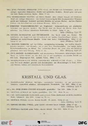Kristall und Glas (Nr. 301-358)