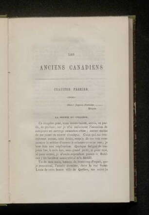 Chapitre Premier