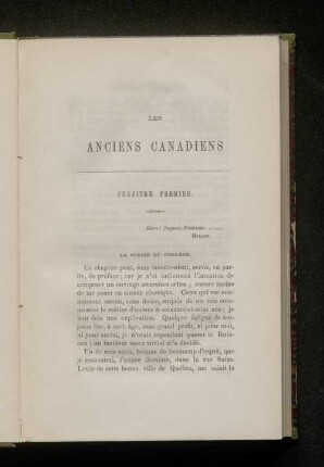 Chapitre Premier