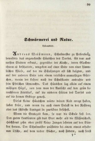 Schwärmerei und Natur. Lebensbild