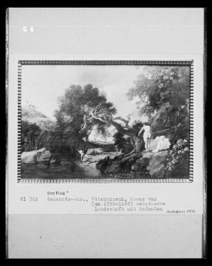 Arkadische Landschaft mit Badenden