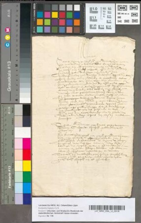 Brieven aan Geertruid van Bronkhorst en Batenburg en een Raad van haar, en andere stukken betreffende een geding voor het Hof van Holland tusschen haar, gedaagde in cas van mandement penaal, en de crediteuren van Hendrik van Brederode, impetranten, 1588 en 1589. 13 stukken.
