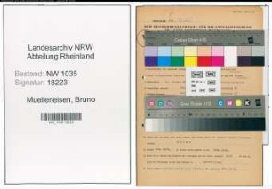 Entnazifizierung Bruno Muelleneisen , geb. 22.01.1905 (Maschinist)