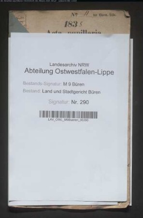 Vater: Linneweber, Casper, geb. null; Mündel: Linneweber, Franz Casper, geb. null; Mündel: Linneweber, Anne Marie, geb. null: