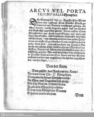 Arcus Vel Porta Triumphalis Ehrenpfort