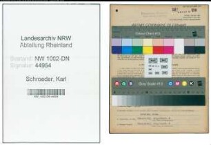 Entnazifizierung Karl Schroeder, geb. 01.08.1897 (Geschaeftsfuehrer)