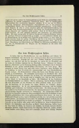 Aus dem Großherzogtum Hessen
