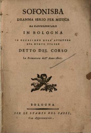 Sofonisba : Dramma serio per musica