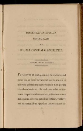 ... De Forma Ossium Gentilitia