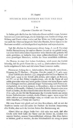 IV. Studium der antiken Bauten und des Vitruv