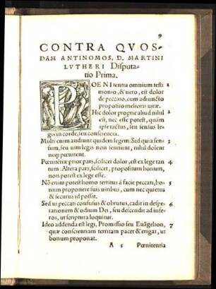 Disputatio Prima.