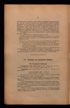 III. Versuche mit hölzernen Stützen.