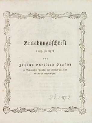 Einladungsschrift