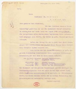 Brief an Fritz Volbach : 16.03.1921