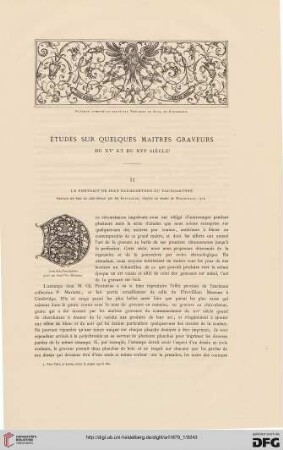 5: Études sur quelques maitres graveurs du XVe at XVIe siècle