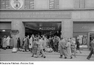 Blick auf den Messehof in der Petersstraße