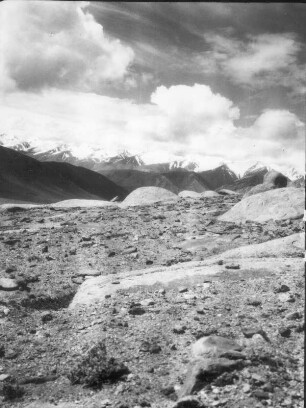 Indien. Kashmir. Ladakh. Muztagh-Karakorum. Altmoränenlandschaft westlich Pobrang