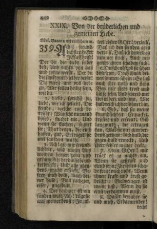 XXIX. Von der brüderlichen und gemeinen Liebe.