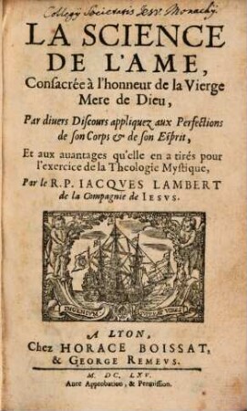 La science de l'ame