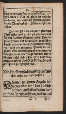 Die Fünffte ursach des Schreckens ist in diesen worten begriffen: