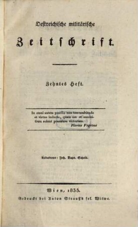 Oestreichische militärische Zeitschrift. 1835, 4