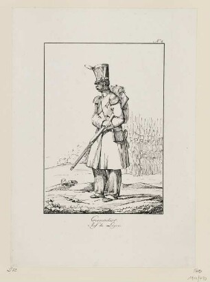 Grenadier infanterie ligne, Blatt 6 der Folge "Französische Militärkostüme"