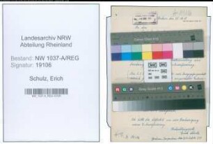 Entnazifizierung Erich Schulz , geb. 00.00.0000 ()