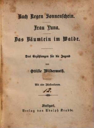 Ottilie Wildermuths Jugendschriften. 12