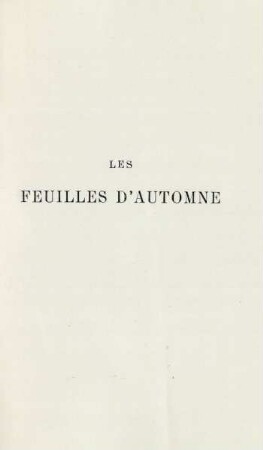 Les feuilles d'automne