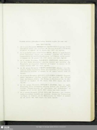 Praeterea doctores philosophiae et artium liberalium magistri rite creati sunt: Anno MDCCCXCVII