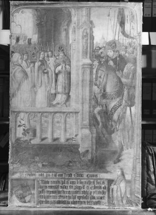 18. Bild: Die Kölner erhalten den Schrein mit den Reliquien des Heiligen Severin