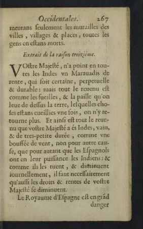 Extrait de la raison treizième.