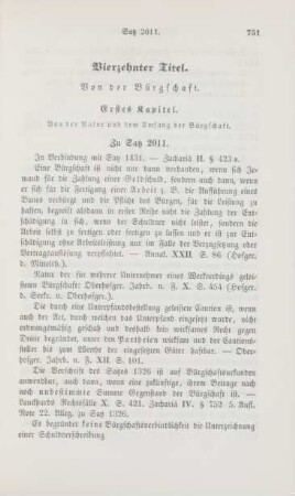 Vierzehnter Titel. Von der Bürgschaft