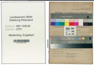 Entnazifizierung Engelbert Marferding , geb. 10.08.1895 (Lehrer)