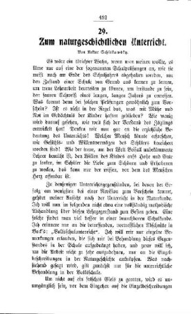 Zum naturgeschichtlichen unterricht