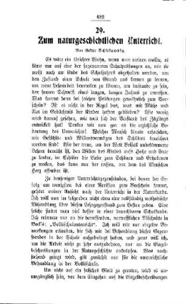 Zum naturgeschichtlichen unterricht