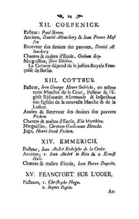 XV. Francfort sur l'Oder