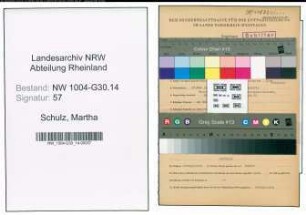 Entnazifizierung Martha Schulz , geb. 26.05.1906 ()