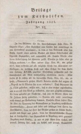 XXXIII- XLVIII Beilage Nr. VI