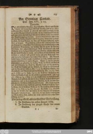 Am Sonntage Cantate. Text Joh. XVI, 5 - 15.