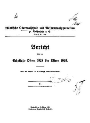1928/29: Bericht ... - 1928/29