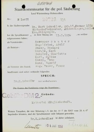 Schoeller, Kurt, Dr.