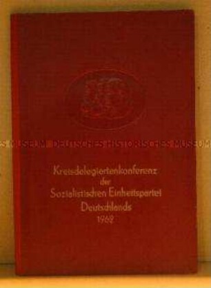 Konferenzmappe der Kreisdelegiertenkonferenz (ohne Inhalt)