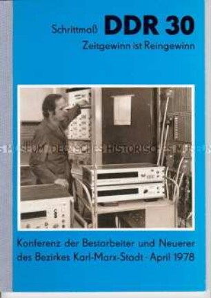 Dokumentation der Konferenz der Bestarbeiter und Neuerer des Bezirkes Karl-Marx-Stadt