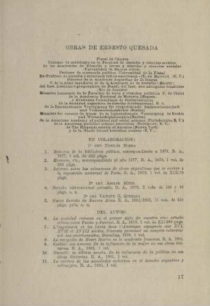 Obras de Ernesto Quesada