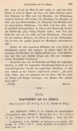 359-364 Hagiologisches aus der Schweiz