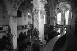 Andechs: Inneres der Kirche, von oben, seitlich