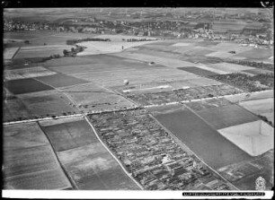 Chemnitz. Neuer Flugplatz. Luftbild-Schrägaufnahme von Süden