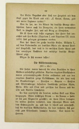 Die Völkerwanderung